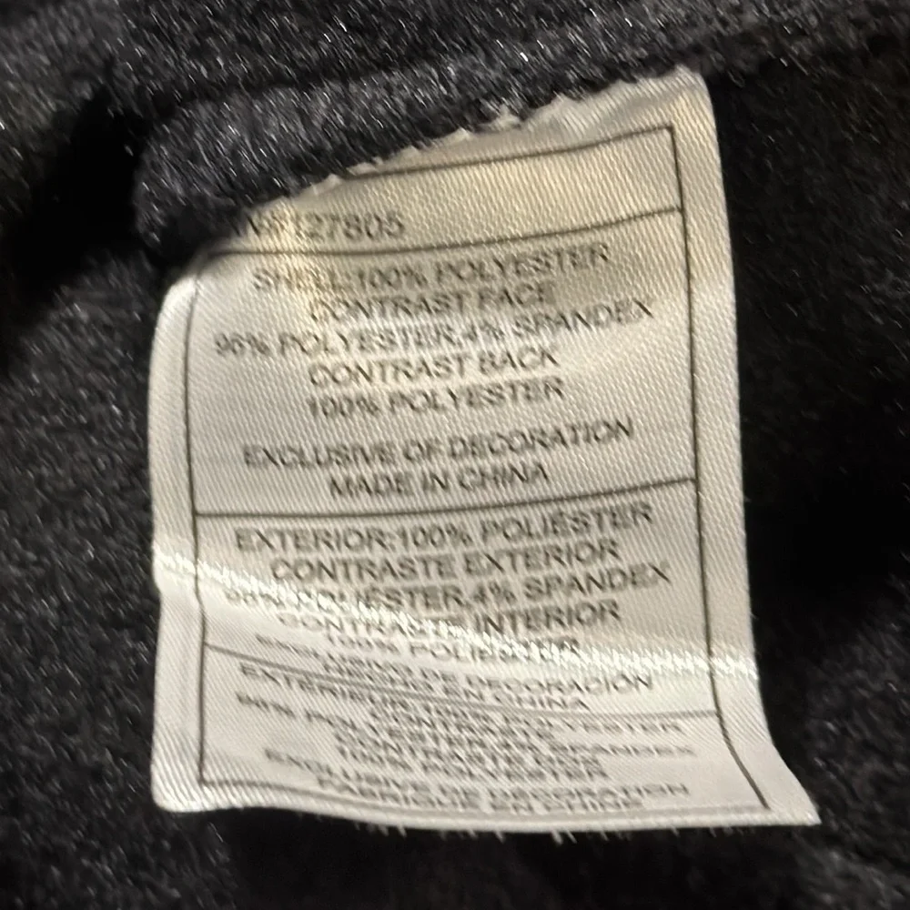 Reebok Men's‎ large Charcoal Black Vest two tone zip chest pocket